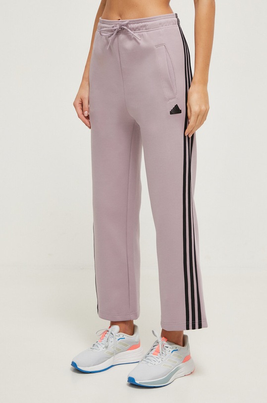 adidas pantaloni de trening tricotaj violet IS3661
