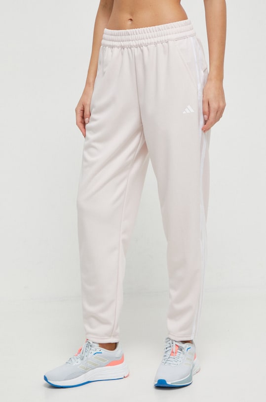 adidas Performance pantaloni de antrenament tricotaj roz IS3969