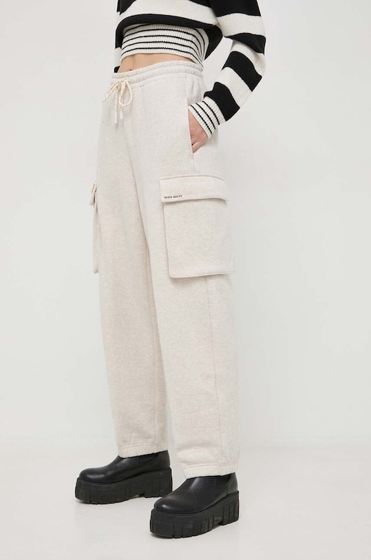 Miss Sixty pantaloni de trening din bumbac bumbac bej 6T4PJ1330000