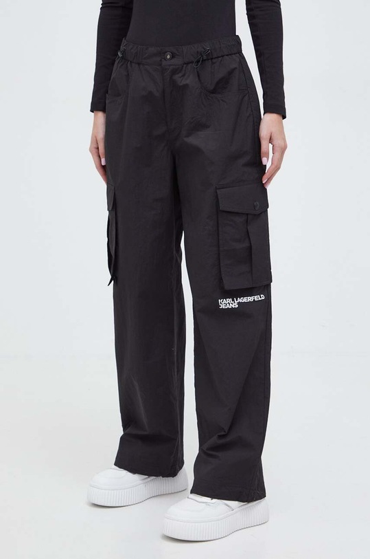 Karl Lagerfeld Jeans pantaloni de trening panza negru 240J1002