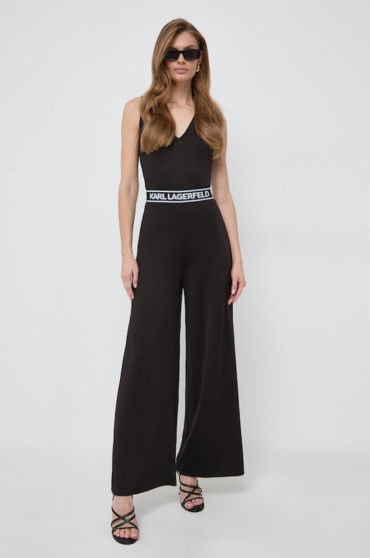 Overal Karl Lagerfeld s elastanem černá 240W1356