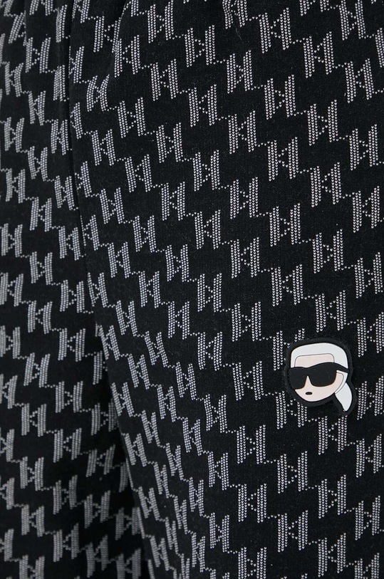 Karl Lagerfeld spodnie bawełniane czarny 240W1052