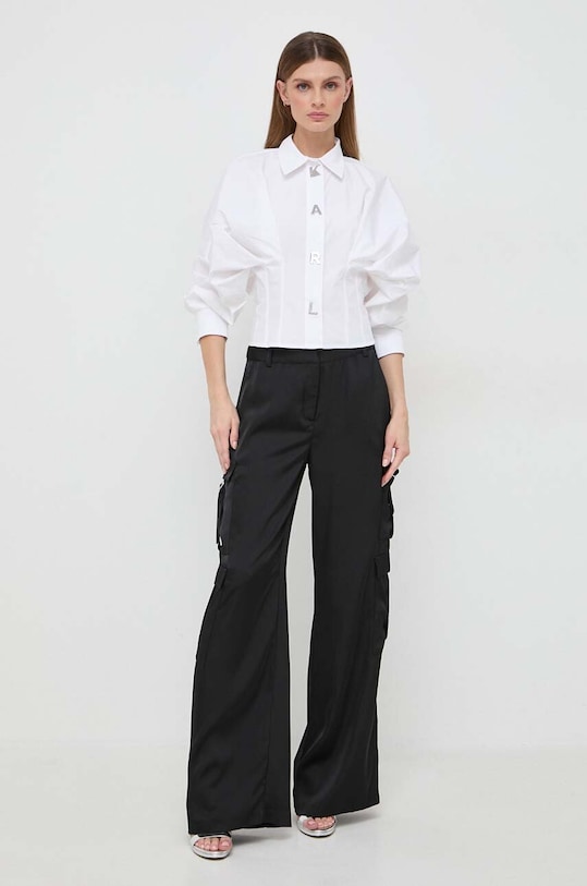 Karl Lagerfeld spodnie 240W1000 czarny SS24