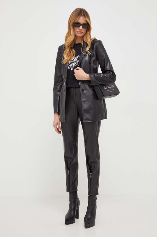 Karl Lagerfeld spodnie 240W1002 czarny SS24