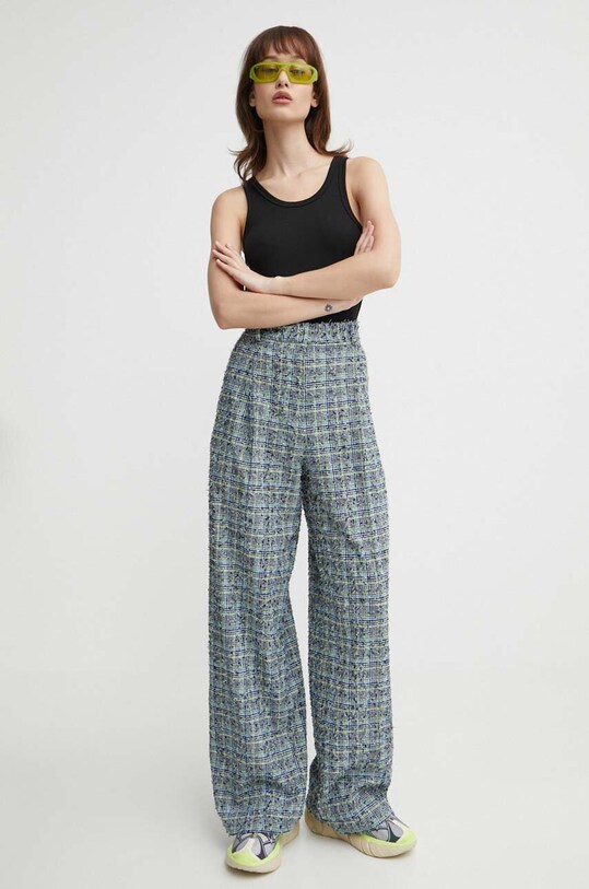 Nohavice Stine Goya látka tyrkysová SG5476