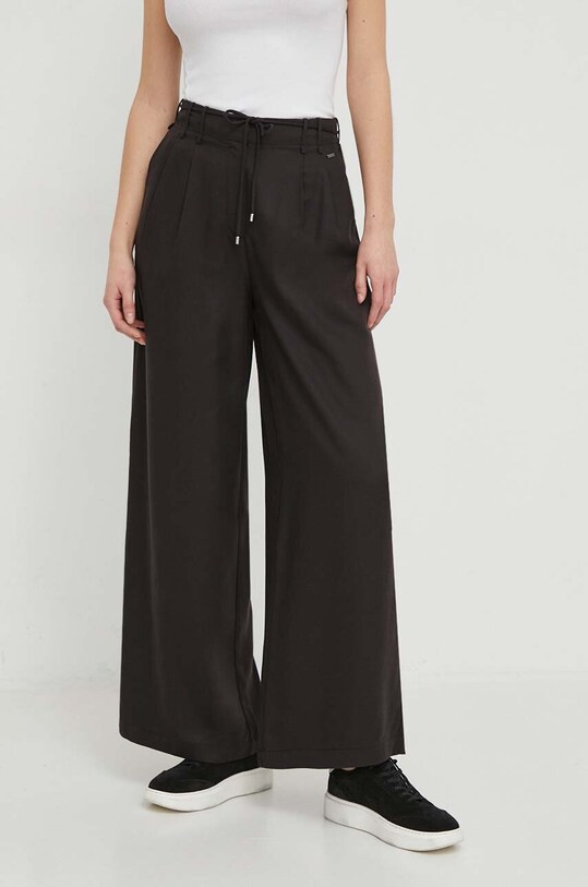 Kalhoty Pepe Jeans ATENEA high černá PL211688