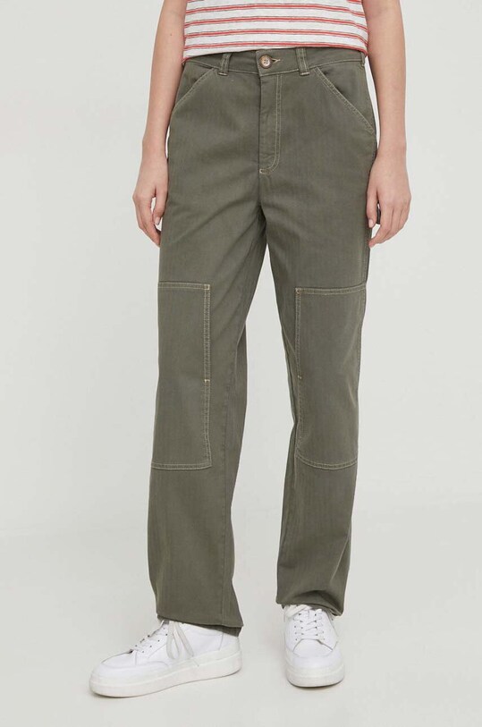 Pepe Jeans pantaloni Betsy drept verde PL211692