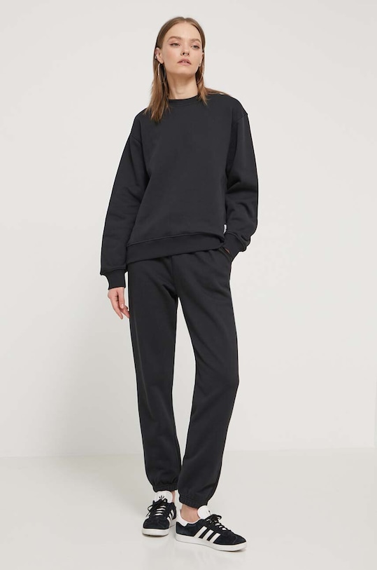 Herschel pantaloni de trening din bumbac 50298.00001 negru SS24