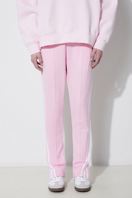 Παντελόνι φόρμας adidas Originals Adicolor Classic SST απλικέ ροζ IR8076