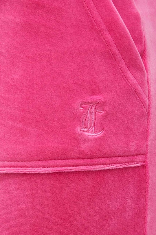 Juicy Couture spodnie dresowe welurowe różowy JCAP180.658