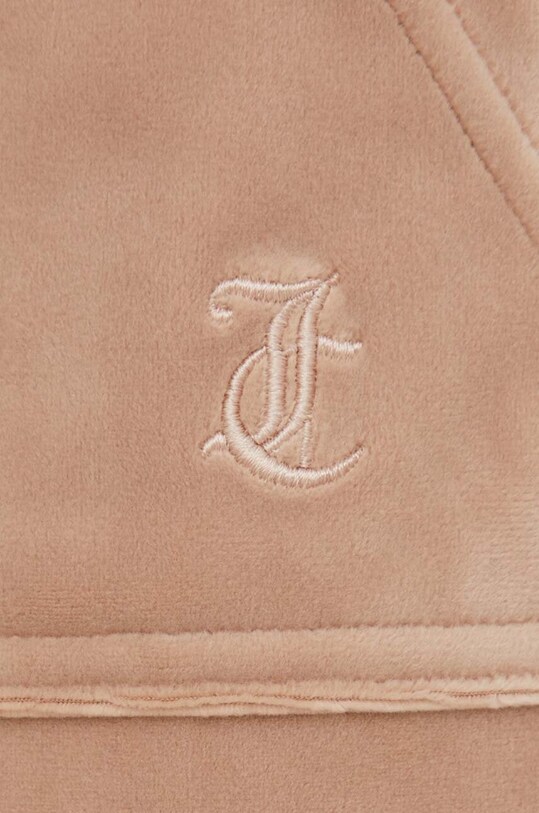 Juicy Couture pantaloni de trening din velur bej JCAP180G.506