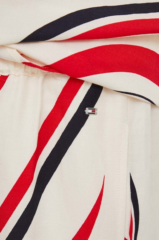 Штани з домішкою льону Tommy Hilfiger барвистий WW0WW41587