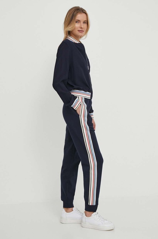 Bavlněné tepláky Tommy Hilfiger WW0WW42471 námořnická modř SS24