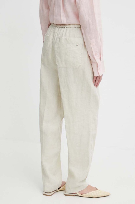 Одяг Льняні штани Tommy Hilfiger WW0WW41347 бежевий