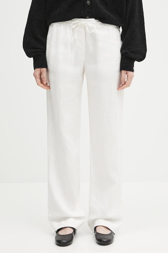 Льняные брюки Samsoe Samsoe HOYS прямой белый F23900002