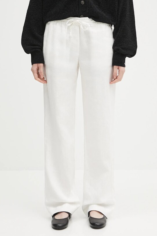 Льняные брюки Samsoe Samsoe HOYS ткань белый F23900002