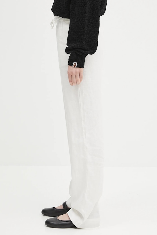 Льняные брюки Samsoe Samsoe HOYS F23900002 белый AW25