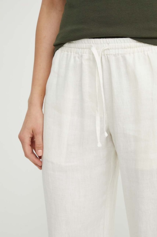 Samsoe Samsoe pantaloni din in HOYS bej F23900002