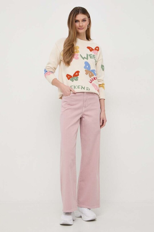 Weekend Max Mara jeansy Cannes 2415131061600 różowy SS24