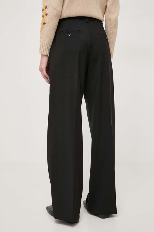 Odzież Weekend Max Mara spodnie wełniane 2415131091600 czarny