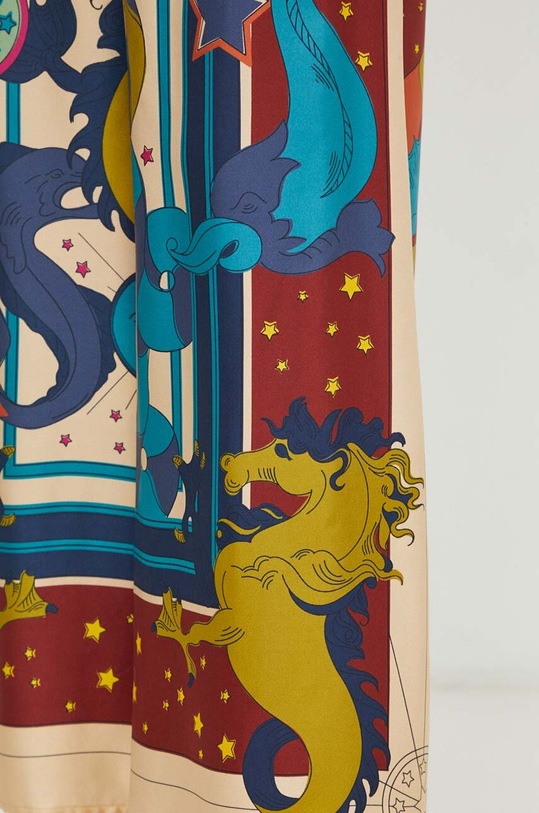 Weekend Max Mara spodnie jedwabne multicolor 2415131151600