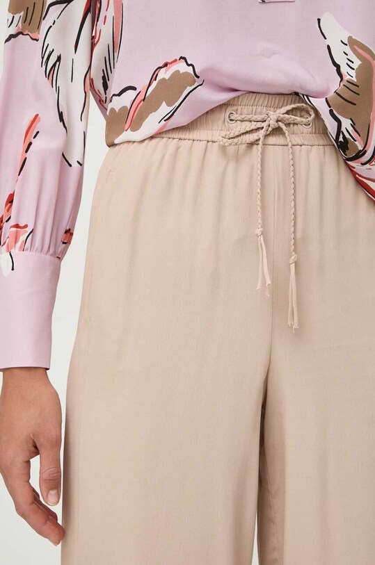 Marella pantaloni con aggiunta di seta beige 2413131134200