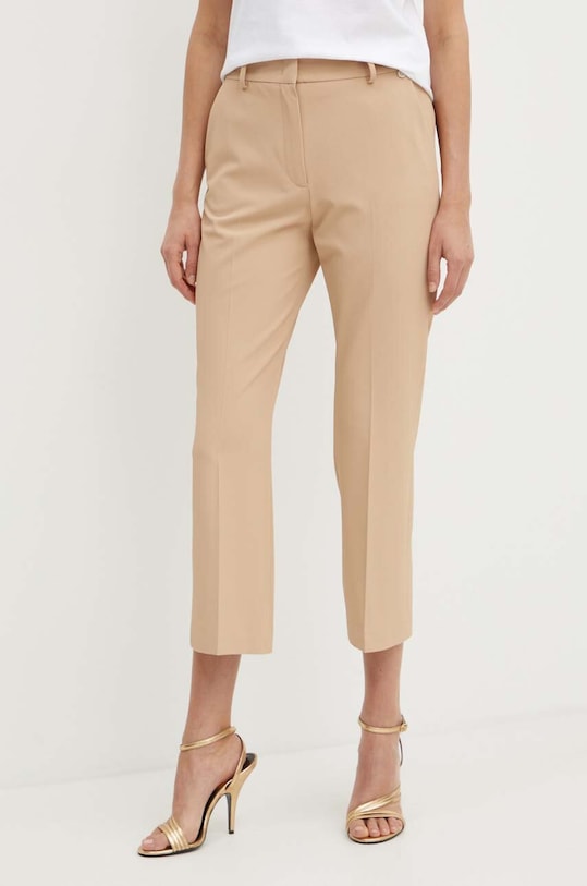 Liu Jo spodnie z elastanem beżowy CA4224.T2552