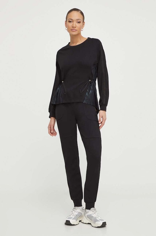Liu Jo spodnie dresowe TA4031.JS182 czarny SS24