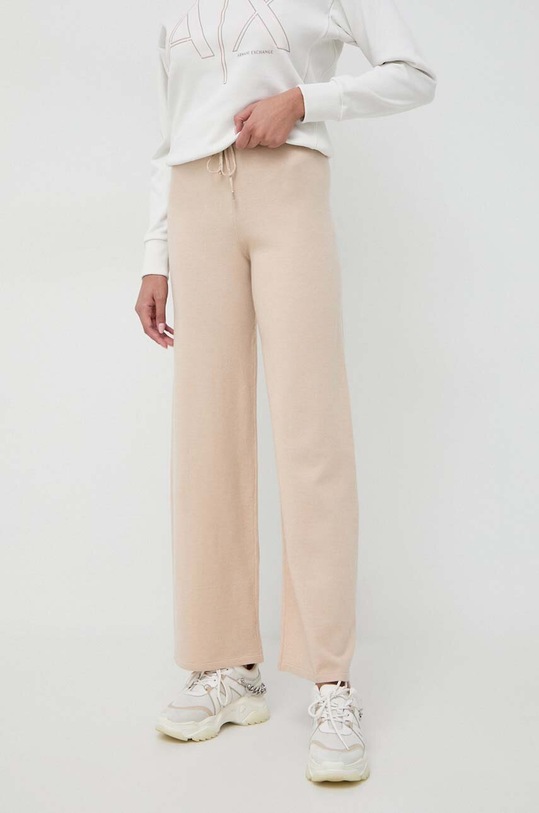 Liu Jo spodnie prosty beżowy TA4052.MS005