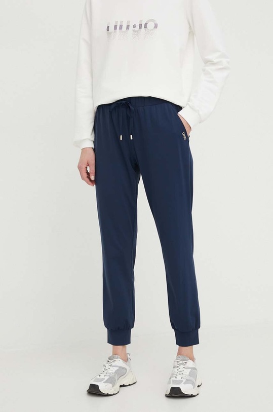 Liu Jo spodnie dresowe z elastanem granatowy TA4148.J4638