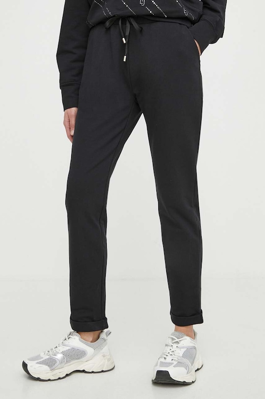 Liu Jo spodnie aplikacja czarny TA4172.FS090