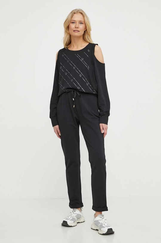 Liu Jo spodnie TA4172.FS090 czarny SS24