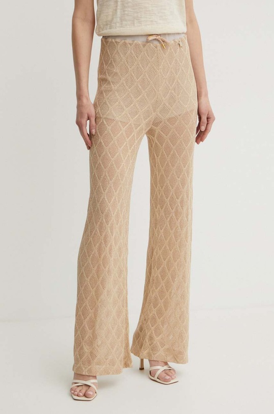 Liu Jo spodnie dzianina beżowy VA4005.J4666