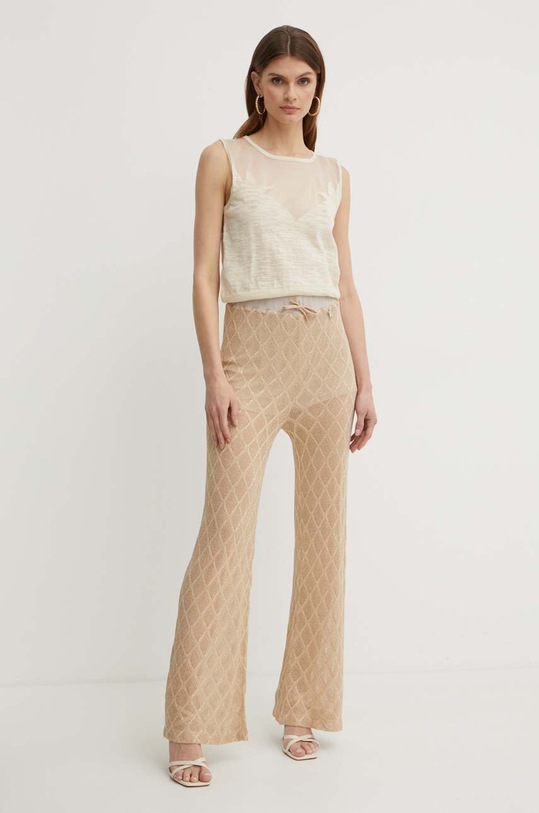 Liu Jo spodnie VA4005.J4666 beżowy SS24