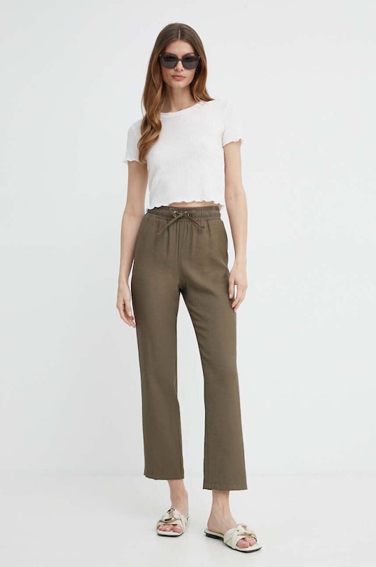 Liu Jo spodnie tkanina zielony MA4353.T3406