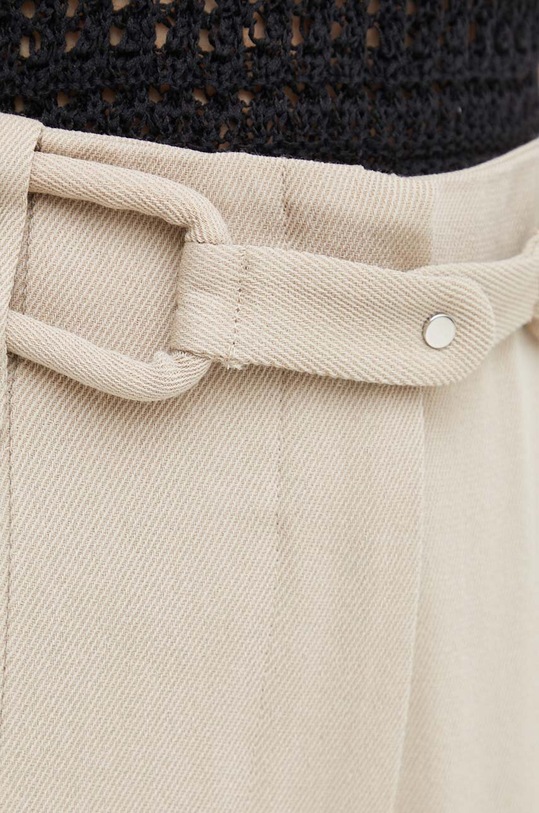 IRO spodnie z domieszką wełny beżowy WP23VIMIEL