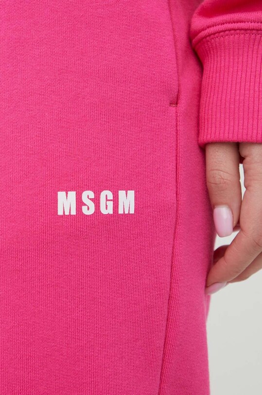 Бавовняні спортивні штани MSGM рожевий 3641MDP500.247000