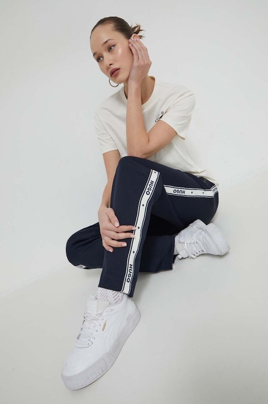 HUGO pantaloni de trening tricotaj bleumarin 50521272