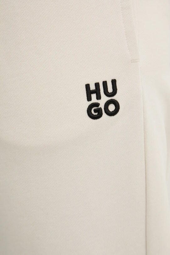 Хлопковые спортивные штаны HUGO бежевый 50522417