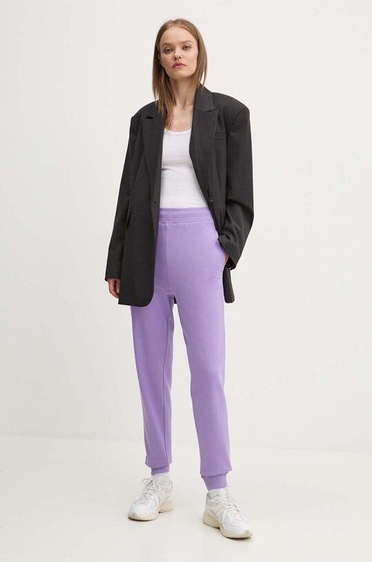 HUGO pantaloni de trening din bumbac 50522417 violet AA00