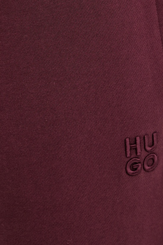 HUGO spodnie dresowe bawełniane Nelfinia bordowy 50522417