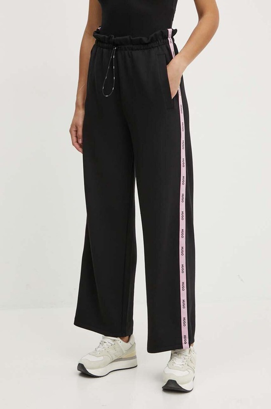 Kalhoty HUGO pletenina černá 50514856