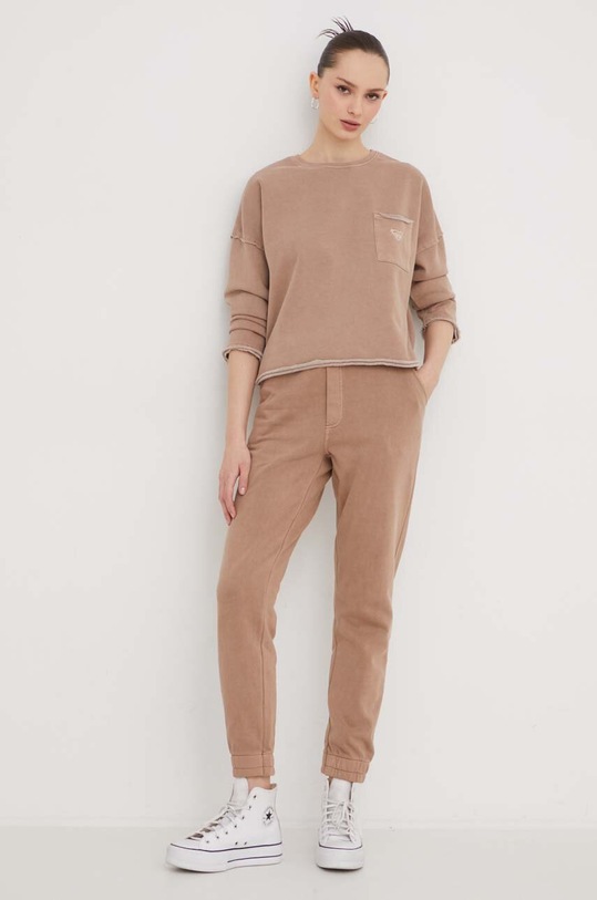 Roxy pantaloni de trening ARJFB03119 bej SS24