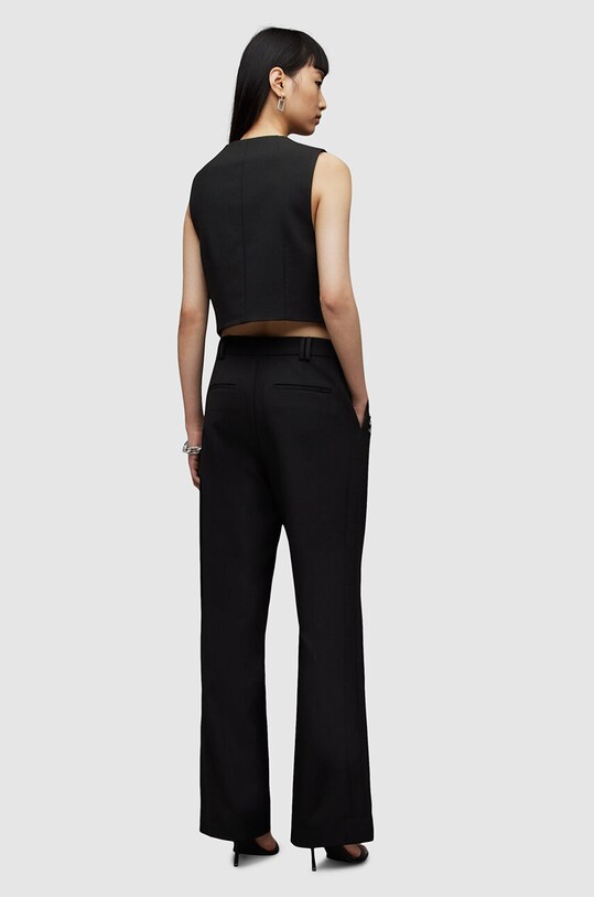 AllSaints pantaloni din lana Atlas WT061Z negru