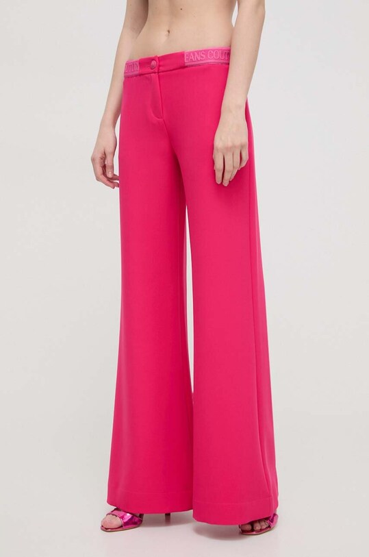 Παντελόνι Versace Jeans Couture ψηλή ροζ 76HAA112.N0103
