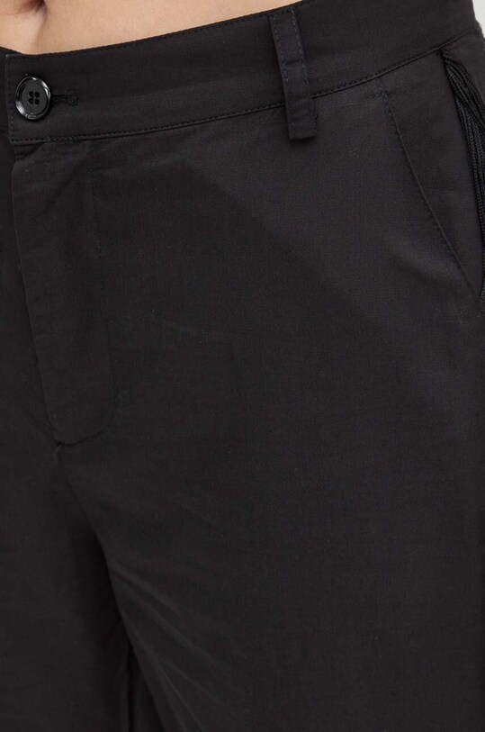 Pinko spodnie z domieszką lnu czarny 103619.A1XF