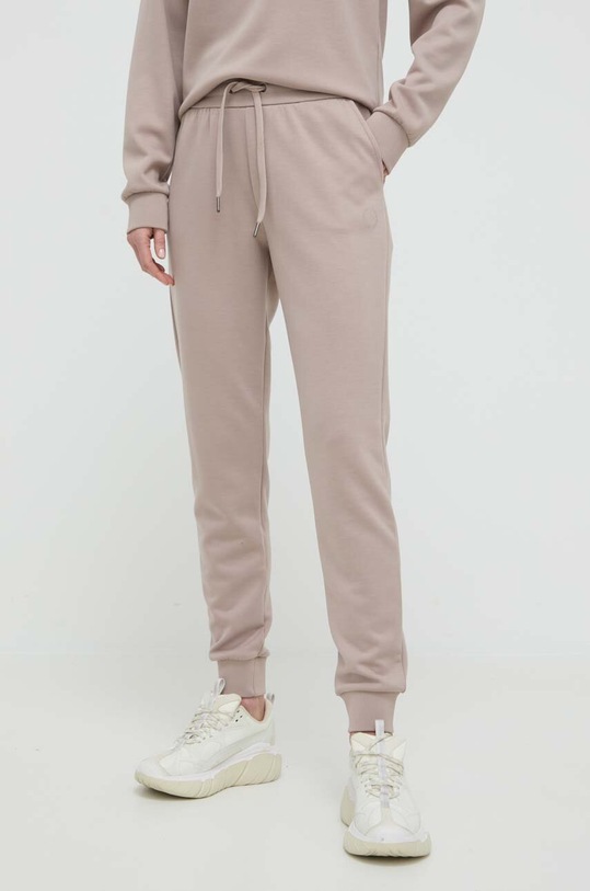 Armani Exchange pantaloni de trening tricotaj bej 8NYP97.YJ1GZ
