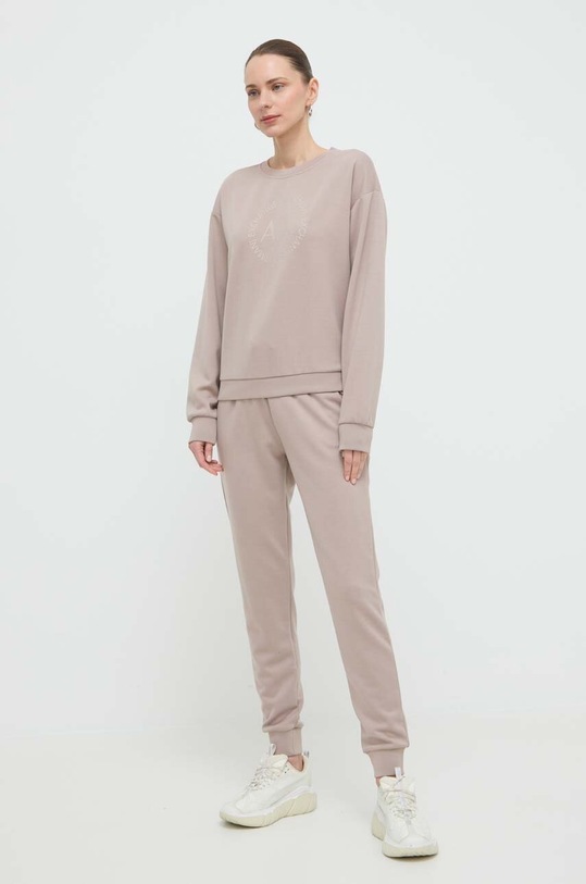 Armani Exchange pantaloni de trening 8NYP97.YJ1GZ bej SS24