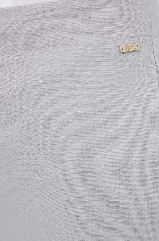 Льняні штани Armani Exchange сірий 3DYP12.YN1RZ
