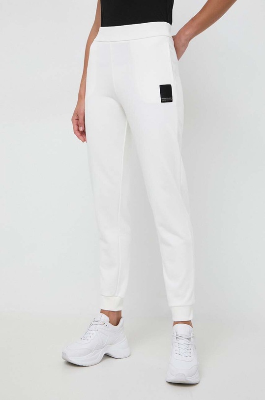 Bavlnené tepláky Armani Exchange bavlna béžová 3DYP91.YJFDZ